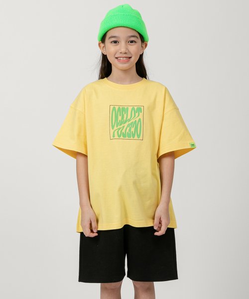 오실롯 주니어(ocelot) 주니어 오버핏 스퀘어로고 반팔티셔츠 (옐로우)