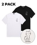 밴웍스(VANNWORKS) [2PACK] 고양이 반팔 티셔츠 (VS0026S)