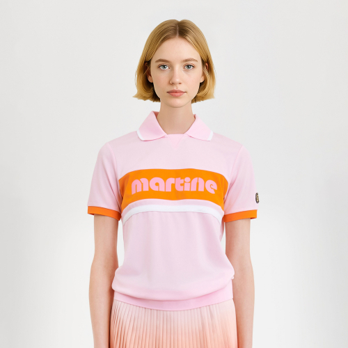 One Point Block поло Shirts_Pink