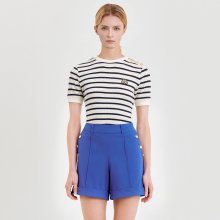 Stripe Round Shirts_Navy
