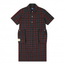 [P X JAMESON] CHECK POCKET DRESS GREEN_FP2KS51F