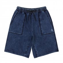 [P X JAMESON] HALF SWEATSHORTS SAND WASHED INDIGO_FP2WP85U