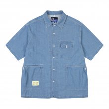 [P X JAMESON] DENIM SET-UP HALF SHIRTS JACKET LIGHT BLUE_FP2WR40U