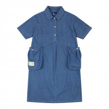 [P X JAMESON] DENIM POCKET DRESS LIGHT BLUE_FP2KS50F