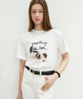 UNISEX PUPPY T-SHIRT OFF WHITE_UDTS4B134OW