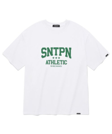 SP 에슬레틱 SNTPN 로고 티셔츠-화이트 그린