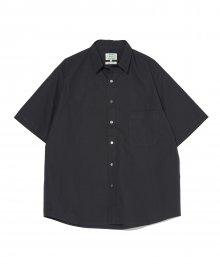 Cotton Short Sleeve Shirt (Midnight Black)