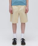 이지오(EZIO) One Tuck Cotton Chino Shorts - Beige, Navy