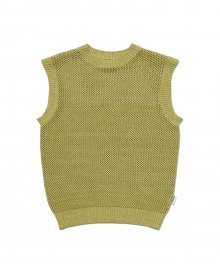 MIX YARN KNIT VEST KHAKI