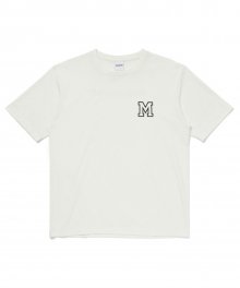 ESSENTIAL M LOGO GRAPHIC T-SHIRT WHITE