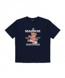 SOCCER BEAR GRAPHIC T-SHIRT NAVY