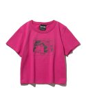 트레셔(THRASHER) 우먼스 걸프렌드 그래픽 크롭 티셔츠 핑크