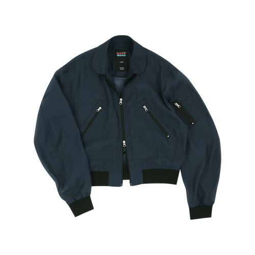 Куртка-бомбер унисекс из органзы KNW017u(NAVY)