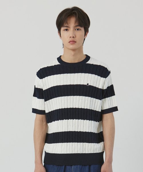 꼬모니노즈(comoninoz) BASIC CABLE KNIT [6 COLOR]