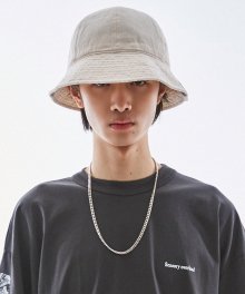 OVER FIT PG BEIGE BUCKET HAT