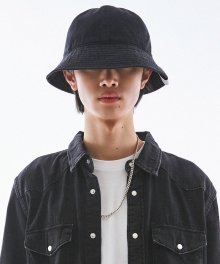 OVER FIT PG BLACK BUCKET HAT