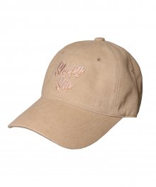 SPELLING BEIGE BALL CAP