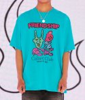 유쓰배쓰(YOUTHBATH) CC FRIENDSHIP T-SHIRT_AQUA BLUE