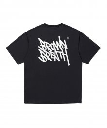 COOLEVER MESH TAG TEE - BLACK