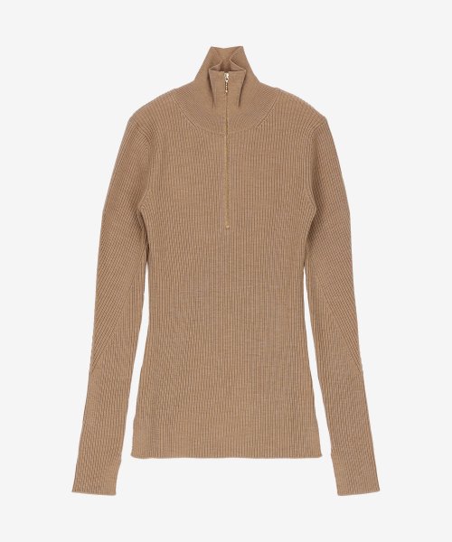 가니(ganni) 리브드 니트 - 브라운 / K1620118