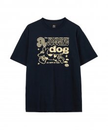 HAPPY JOGGING DOG T-SHIRT NAVY