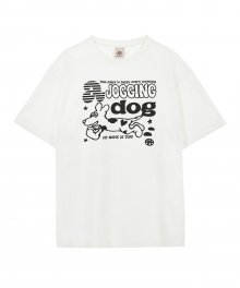 HAPPY JOGGING DOG T-SHIRT WHITE