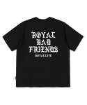 로얄라이프(ROYALLIFE) RLU2102 디플로마 백로고 헤비웨이트 반팔 티셔츠 - 블랙