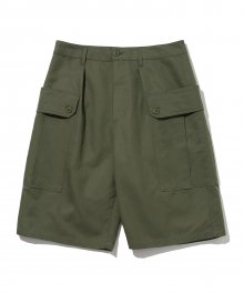 mil big pocket short pants sage green