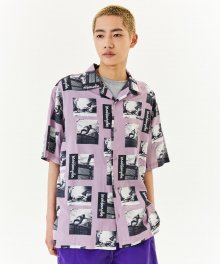 ALLOVER PRINTED S/S SHIRT - PINK