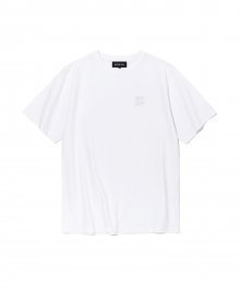 Signature logo cotton basic T-shirt - WHITE