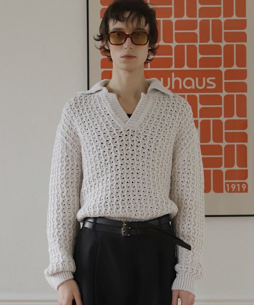 MEYER Fisherman Collar трикотаж in Off белый