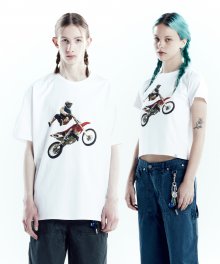MOTORCYCLE JUMP TEE WHITE (VH2DMUT506A)