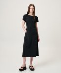 에트몽(ETMON) Raglan Slit Detail Dress, Black