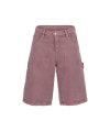 DYED DOUBLE KNEE SHORTS PINK