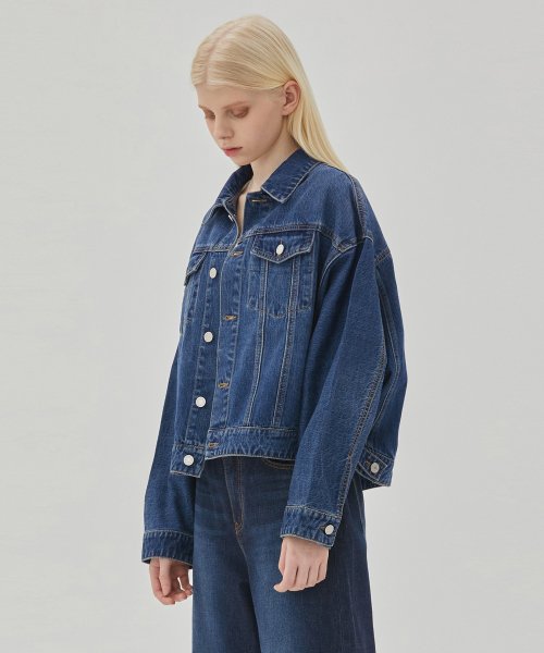 Джинсовая куртка оверсайз Dolman Sleeve (Indigo)