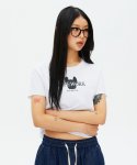 라이프워크(LIFEWORK) 여성) 코튼 라독 슬림 숏 반팔 티셔츠