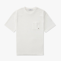 코디갤러리(CODIGALLERY) 화이트 라이트 컴팩트 세미오버 포인트 반팔 티셔츠