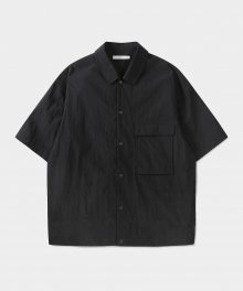 타슬란 유틸리티 하프 슬리브 셔츠 BLACK