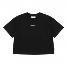 여성 로고 크롭 반팔 티셔츠 블랙 BNBTS712F