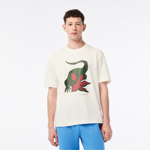 라코스테(Lacoste) 라코스테×넷플릭스 남성 티셔츠 [기묘한 이야기] - 129,000 | 무신사 스토어