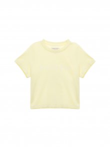 MATIN EMBROIDERY LOGO CROP TOP IN LIGHT YELLOW