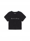 MATIN EMBROIDERY LOGO CROP TOP IN BLACK