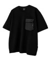 Edge Slit Pocket T-shirts (Black) [LSRMCTA312M]