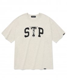 SP STP 로고 티셔츠-오트밀