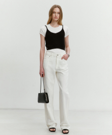 RELAXED LINEN DENIM PANTS OFF WHITE_UDPA4B223OW