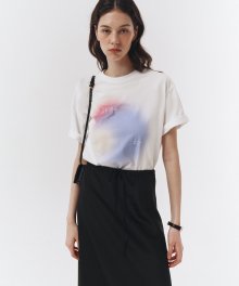 UNISEX FADE-OUT PRINT T-SHIRT OFF WHITE_UDTS3B127OW