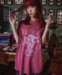 Burning Star pigment TEE dusty pink