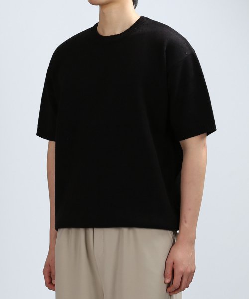 쟈니웨스트(jhonnywest) dayday hachi knit [7g half] (black)