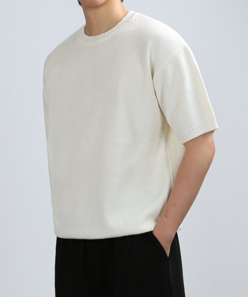 쟈니웨스트(jhonnywest) dayday hachi knit [7g half] (cream)