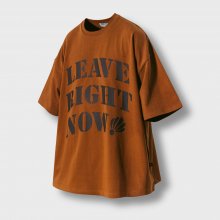 Leave Right Now Graphic Half Tee - Brick